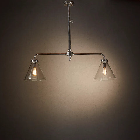 EMAC & LAWTON Gadsden Two Arm Ceiling Pendant Antique Silver