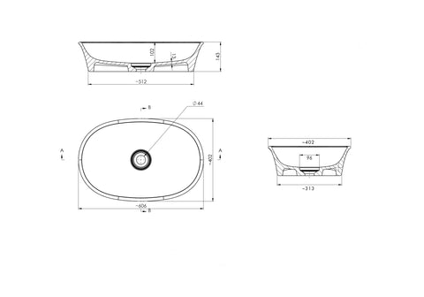 TURNER HASTINGS Claremont 60 MagnaCast Basin - Matte White