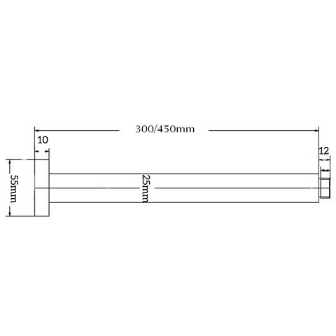 BELLA VISTA Mica Shower Ceiling Arm