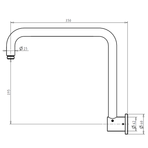 BELLA VISTA Goose Neck Shower Arm - Round