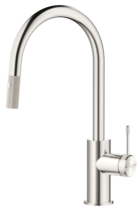 BELLA VISTA Mica Fluted Pull-Out Gooseneck Sink Mixer