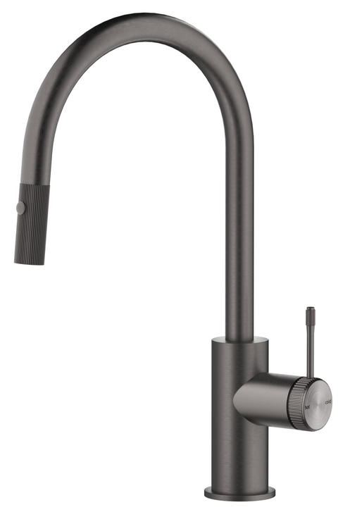 BELLA VISTA Mica Fluted Pull-Out Gooseneck Sink Mixer