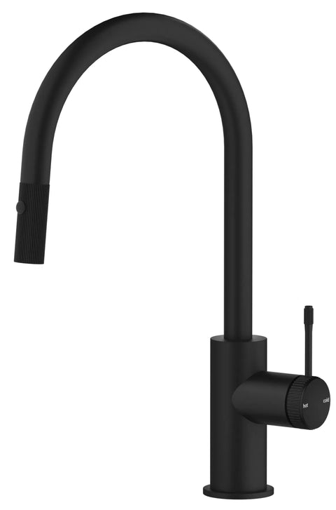BELLA VISTA Mica Fluted Pull-Out Gooseneck Sink Mixer