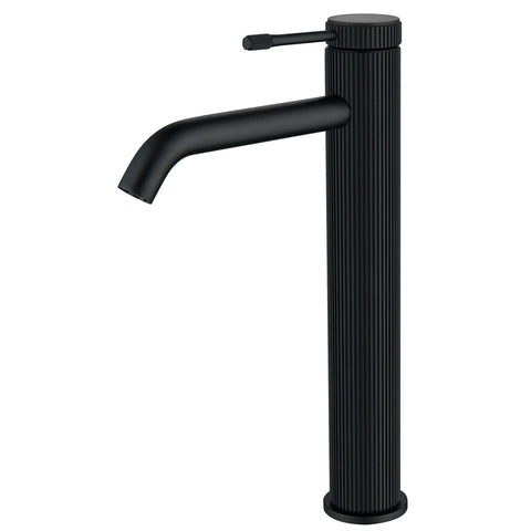 BELLA VISTA Mica Fluted Tall Basin Mixer - Curved spout