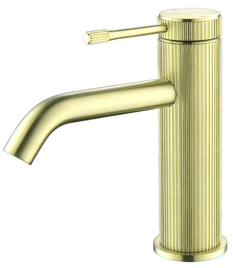 BELLA VISTA Mica Fluted Basin Mixer - Curved spout