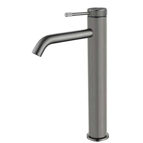 BELLA VISTA Mica Fluted Tall Basin Mixer - Curved spout