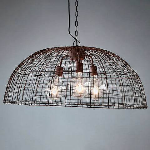 Cray Dome Ceiling Pendant Antique Copper