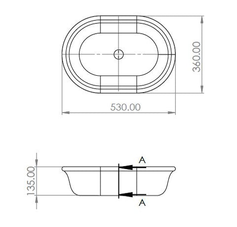 TURNER HASTINGS  Blanche 53x36 Titan Cast Basin