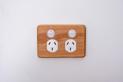 TIMBER PLATES - Natural timber switch plates - Blackbutt