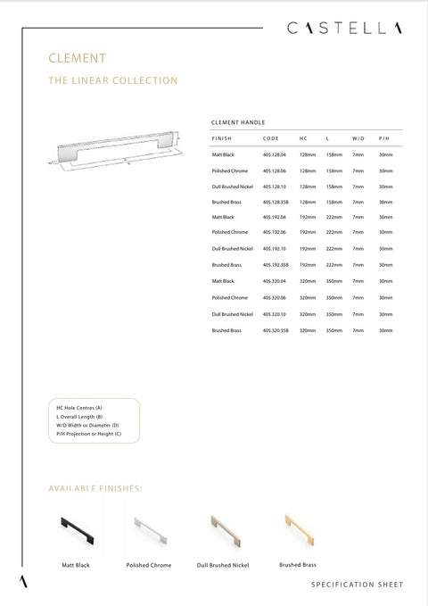 CASTELLA Clement Cabinet Handle