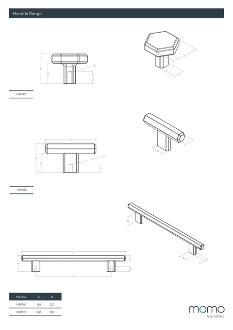 MOMO Hendrix Cabinet Handle