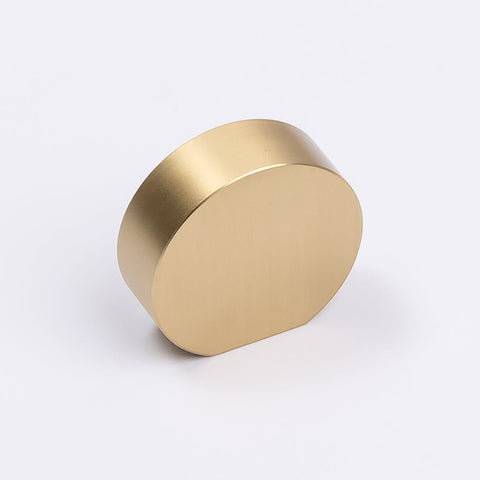 Manovella Katherina Brushed Brass Disc Cabinet Knob