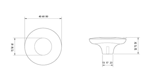 KETHY Dimple Timber Knob L4372