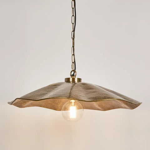 EMAC & LAWTON Melville Ceiling Pendant Hammered Antique Brass