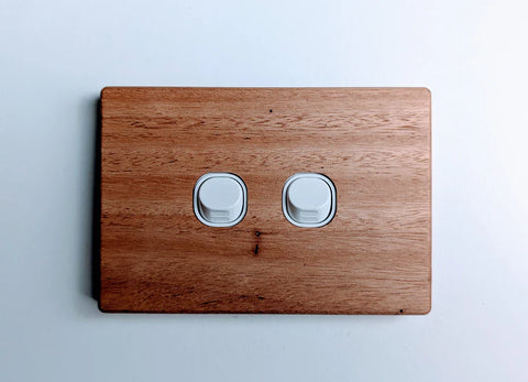 TIMBER PLATES - Natural timber switch plates - Blackbutt