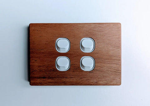 TIMBER PLATES - Natural timber switch plates - Blackbutt