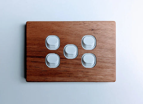 TIMBER PLATES - Natural timber switch plates - Blackbutt
