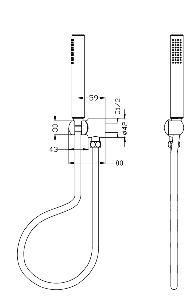 BELLAVISTA Mica Hand Shower on Wall Bracket