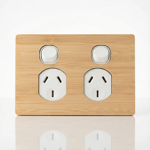 TIMBER PLATES - Natural Timber Switch Plates - Bamboo