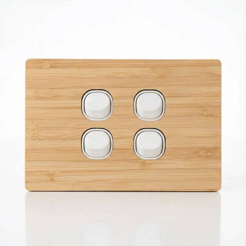 TIMBER PLATES - Natural Timber Switch Plates - Bamboo