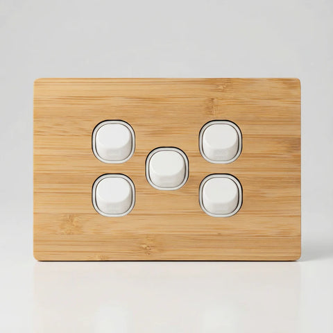 TIMBER PLATES - Natural Timber Switch Plates - Bamboo