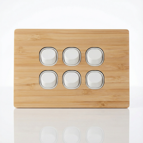TIMBER PLATES - Natural Timber Switch Plates - Bamboo