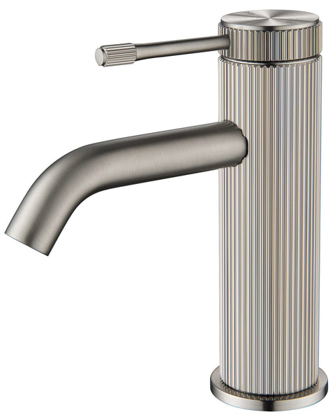 BELLAVISTA Mica Fluted Basin Mixer - Curved spout