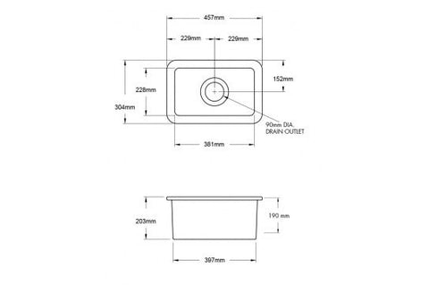 TURNER HASTINGS Cuisine Insert / Undermount Fireclay Sink