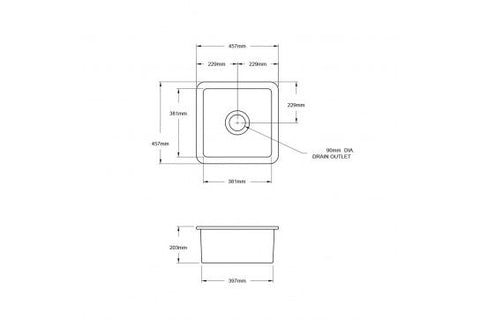 TURNER HASTINGS Cuisine Insert / Undermount Fireclay Sink