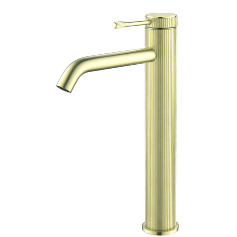 BELLAVISTA Mica Fluted Tall Basin Mixer - Curved spout