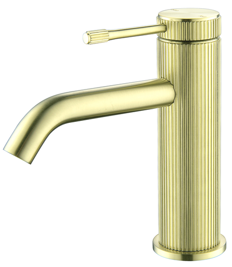 BELLAVISTA Mica Fluted Basin Mixer - Curved spout