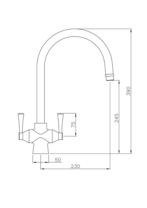 TURNER HASTINGS  Gosford Double Sink Mixer