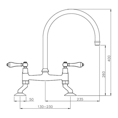 TURNER HASTINGS  Ludlow Bridge Sink Mixer