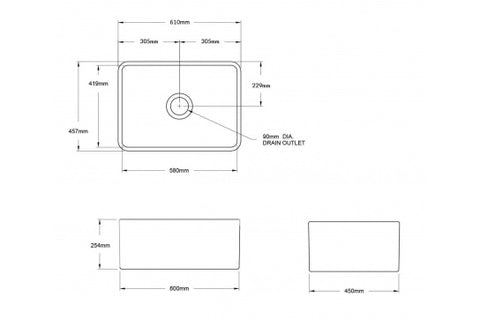 TURNER HASTINGS Novi Fireclay Butler Sink