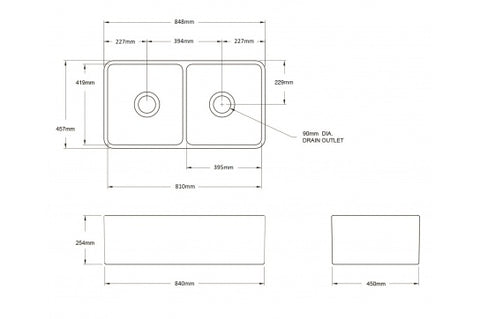 TURNER HASTINGS Novi Fireclay Butler Sink