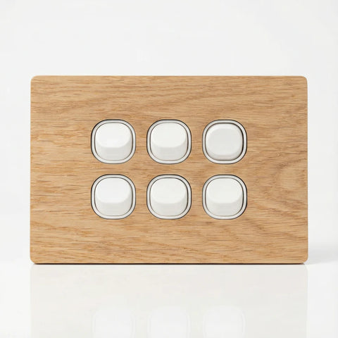 TIMBER PLATES - Natural timber switch plates - Oak