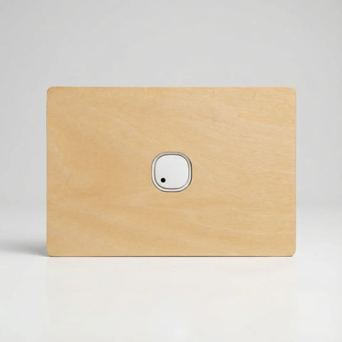 TIMBER PLATES - Natural timber switch plates - Birch Plywood