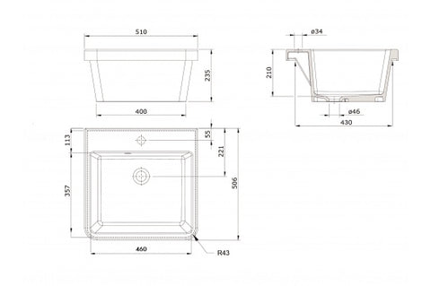 TURNER HASTINGS Ravine Fireclay Butler Sink