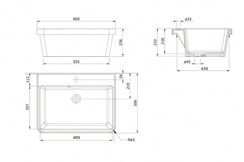 TURNER HASTINGS Ravine Fireclay Butler Sink