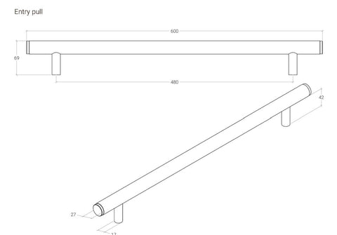 MOMO BELLEVUE LINED ENTRY PULL HANDLE