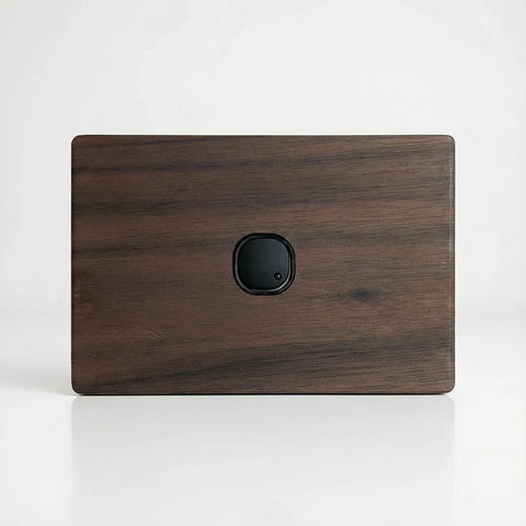 TIMBER PLATES - Natural timber switch plates - Walnut