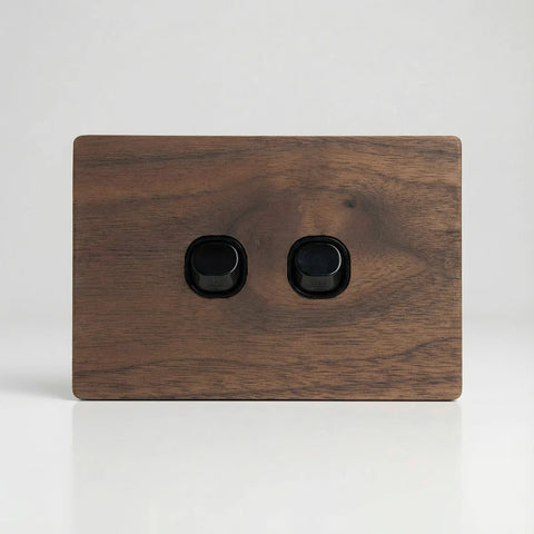 TIMBER PLATES - Natural timber switch plates - Walnut