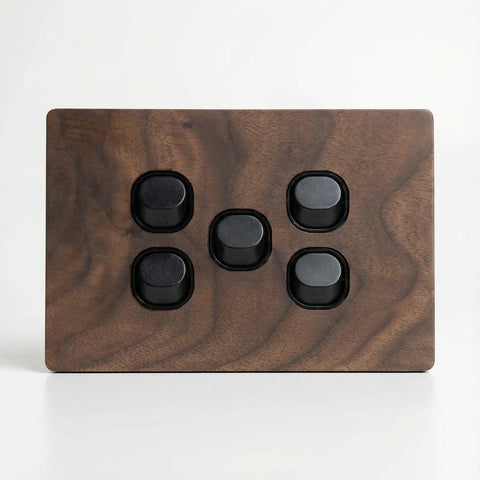 TIMBER PLATES - Natural timber switch plates - Walnut