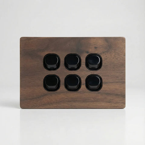 TIMBER PLATES - Natural timber switch plates - Walnut